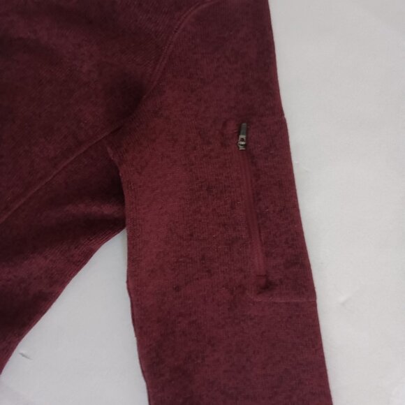 L.L. Bean Fleece Full Zip Hoodie Jacket Maroon Black Item 503354 Women’s XS EUC - Picture 6 of 16